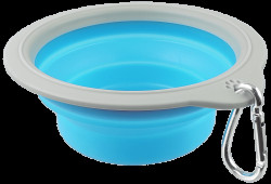 Cestovní miska Dog Fantasy skládací modrá 18cm
