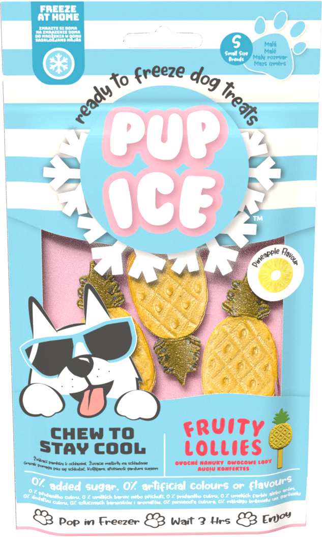 Chladící pochoutka Pup Ice zmrzlina pro psy ananas 3ks 90g