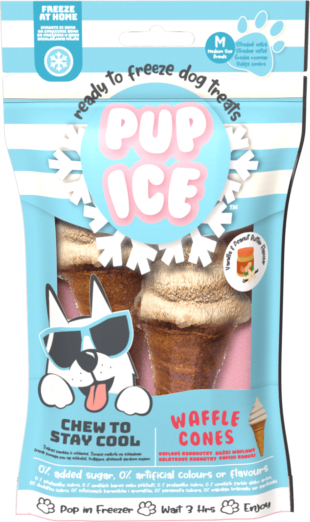 Chladící pochoutka Pup Ice zmrzlina pro psy vanilka 2ks 110g