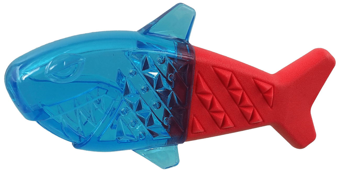 Chladící žralok Dog Fantasy červeno-modrý 18cm