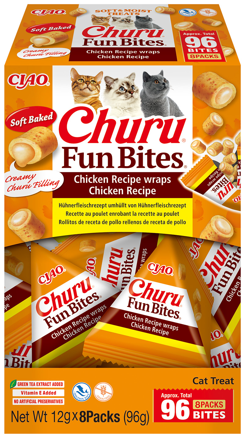 Churu Cat Fun Bites – kuřecí s náplní kuře 8x12g