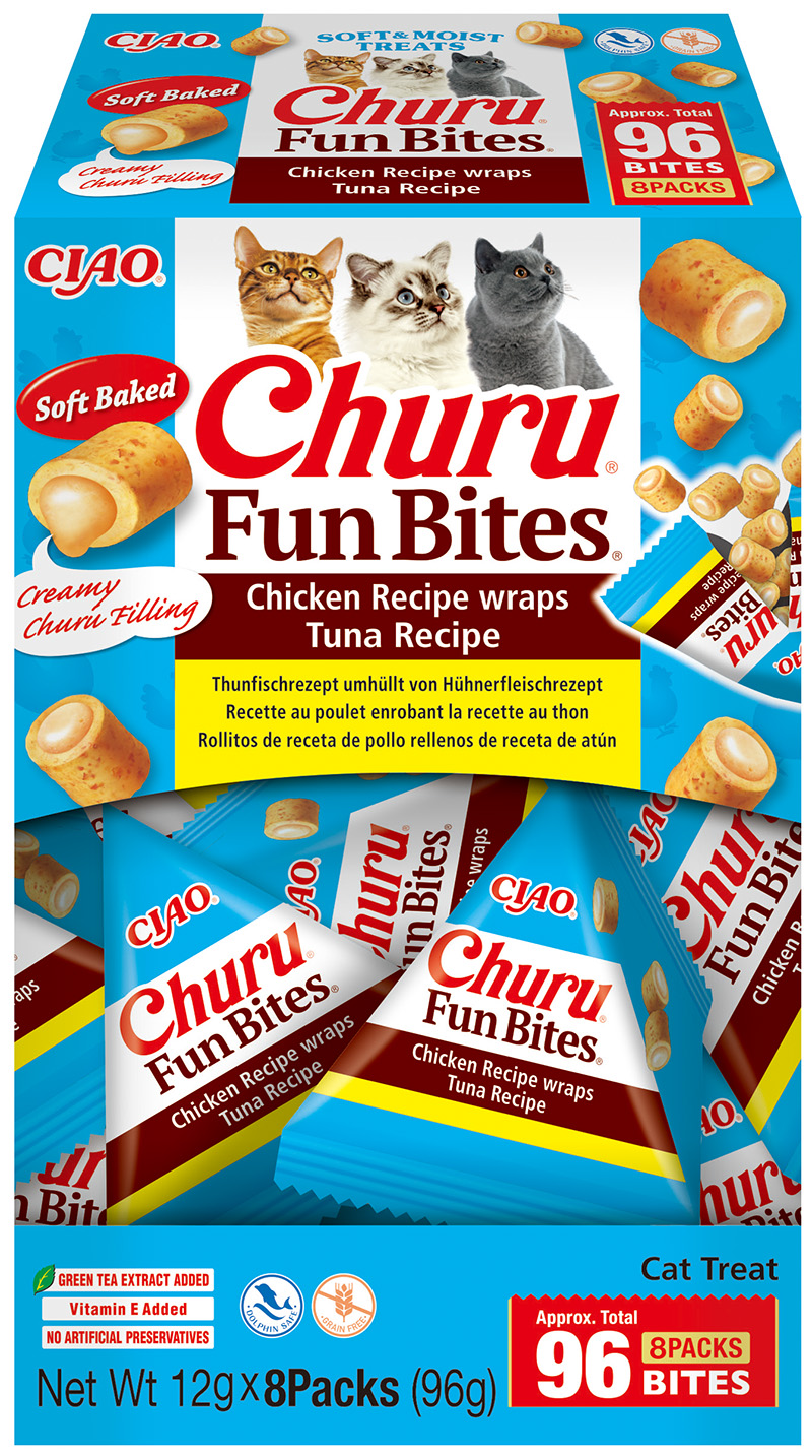 Churu Cat Fun Bites – kuřecí s náplní tuňák 8x12g