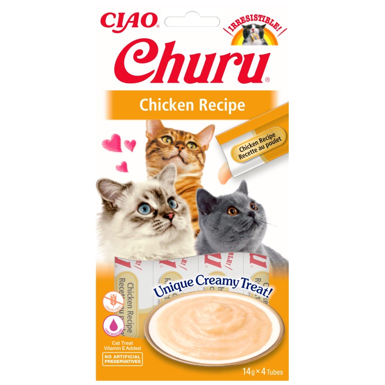 Churu cat masové pyré - kuře 4x14g