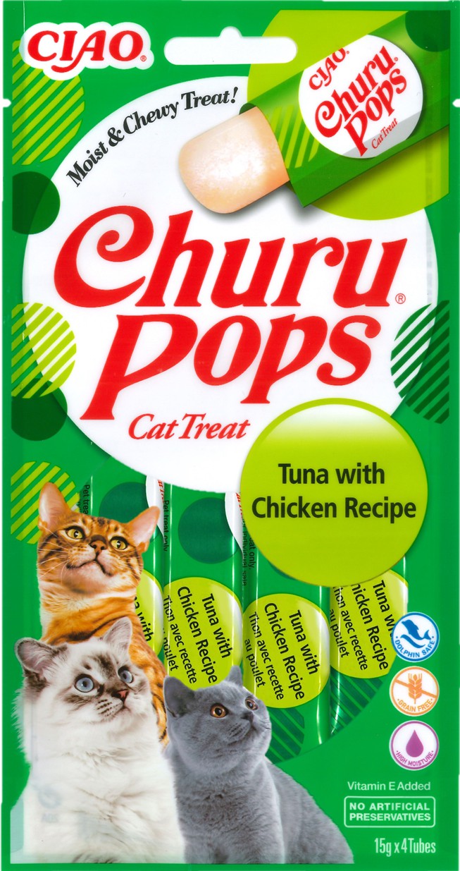 Churu cat Pops - tuňák, kuře 4x14g