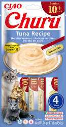 Churu Cat Senior masové pyré – tuňák 4×14g