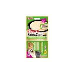 Churu Cat Skin&Coat Chicken with Scallop Recipe 4x14g