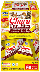 Churu Dog Fun Bites – kuřecí s náplní kuře se sýrem 8x12g