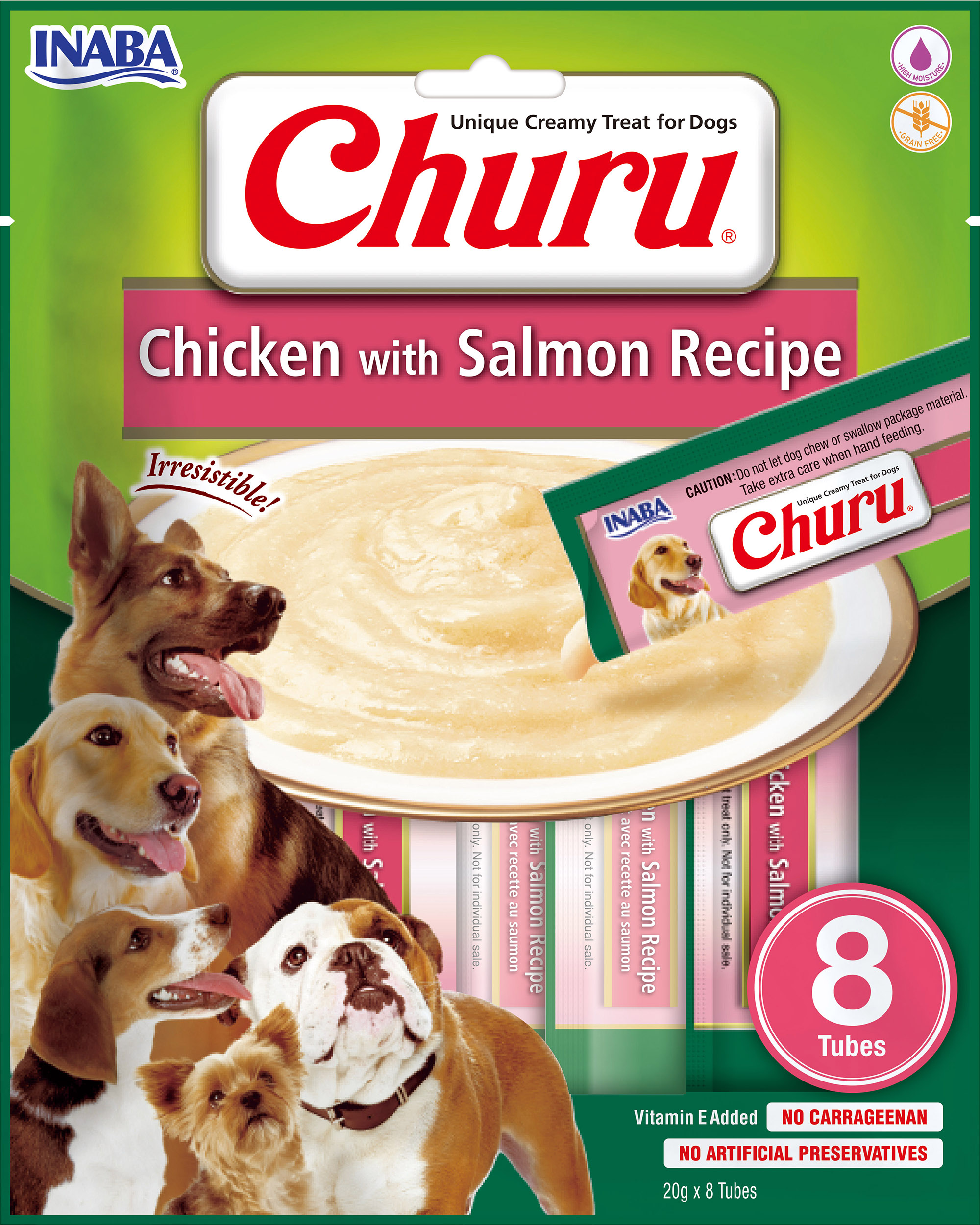 Churu dog masové pyré - kuře, losos 160 g