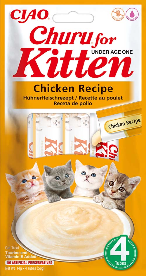 Churu Kitten masové pyré - kuře 4 x 14 g
