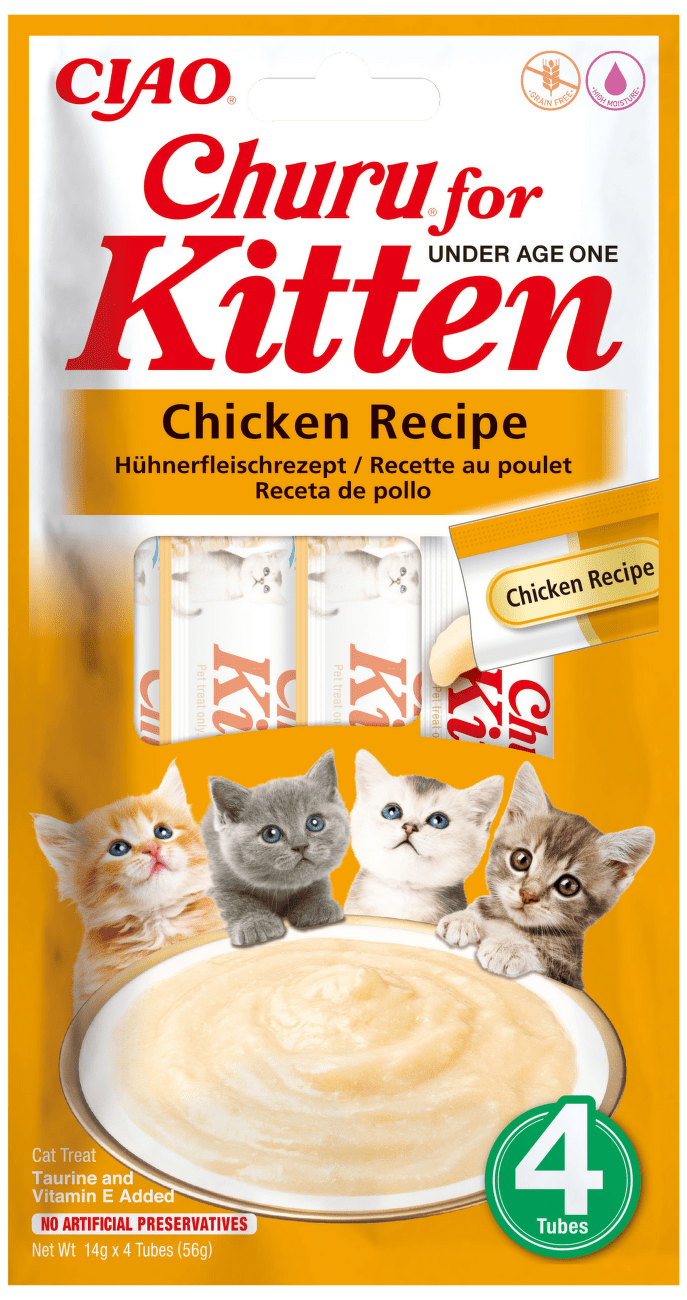 Churu lízací pochoutka Kitten kuře 4x14g