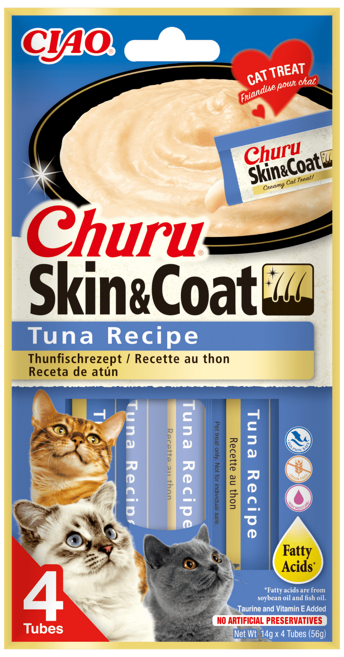 Churu lízací pochoutka skin & coat tuňák 4x14g