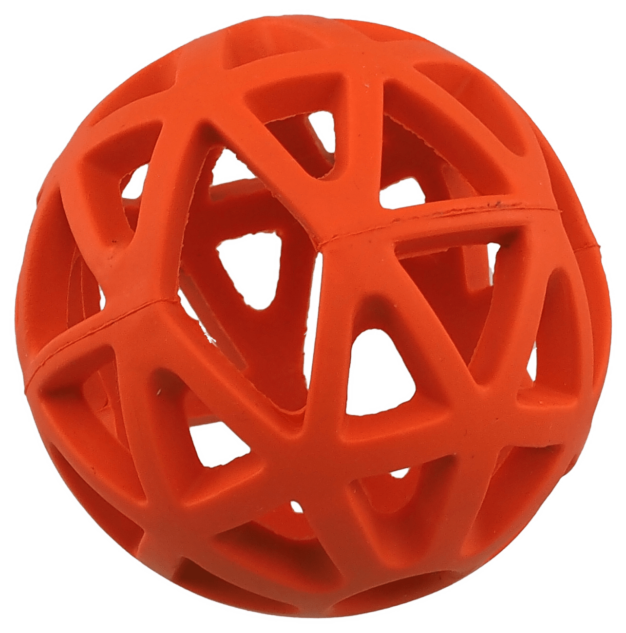 Děrovaný míček Dog Fantasy oranžový 7cm