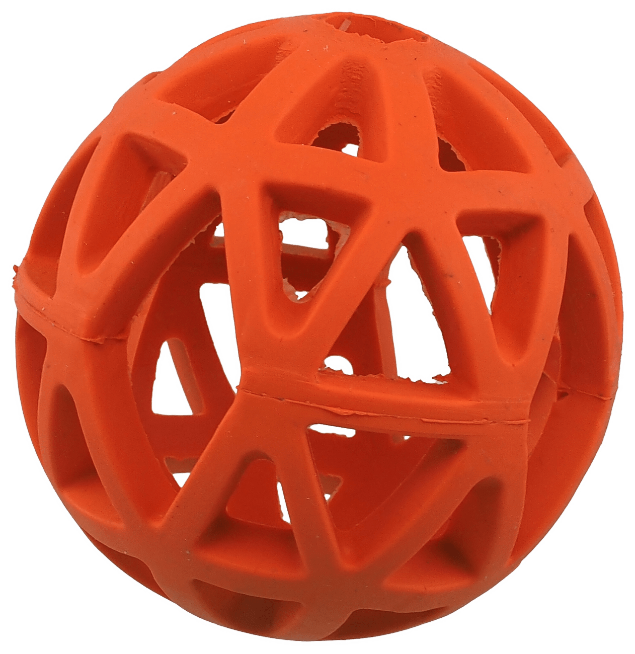 Děrovaný míček Dog Fantasy oranžový 9cm
