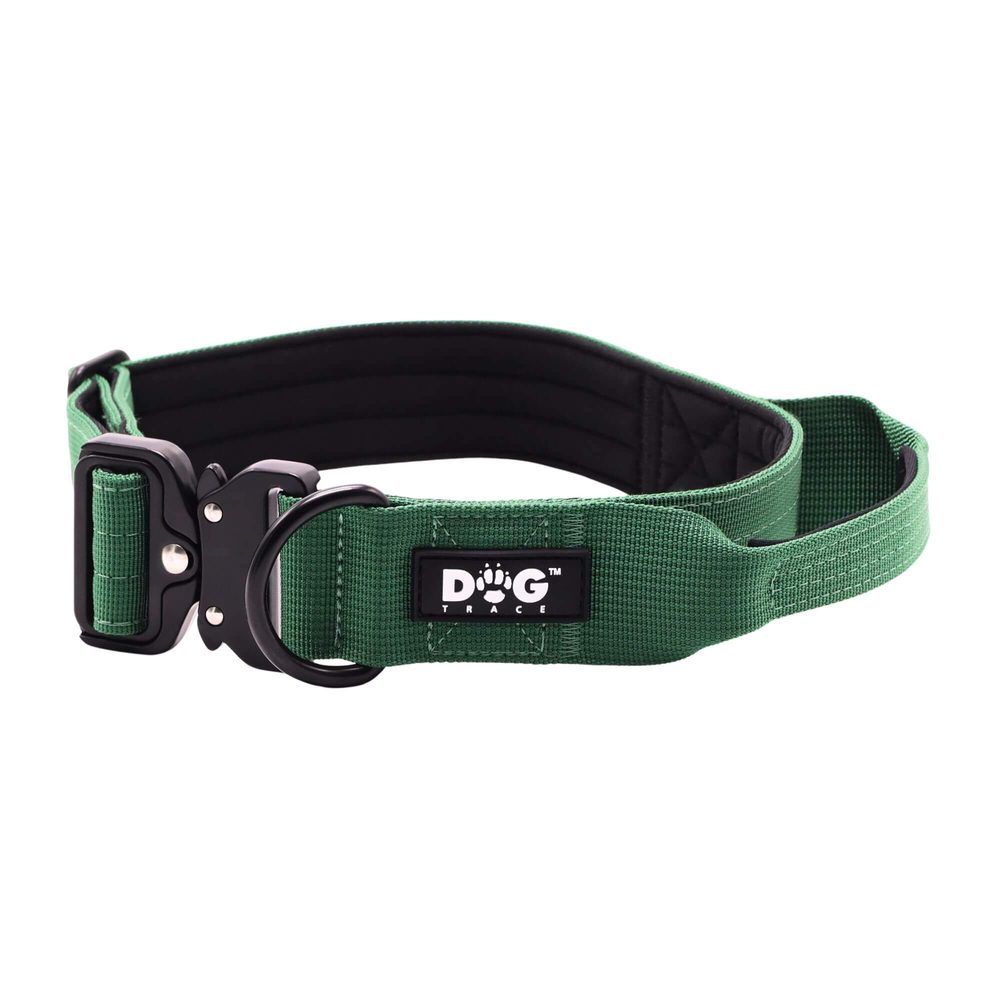 Dogtrace K9 taktický obojek pro psy s rukojetí, zelený - XL | P57758