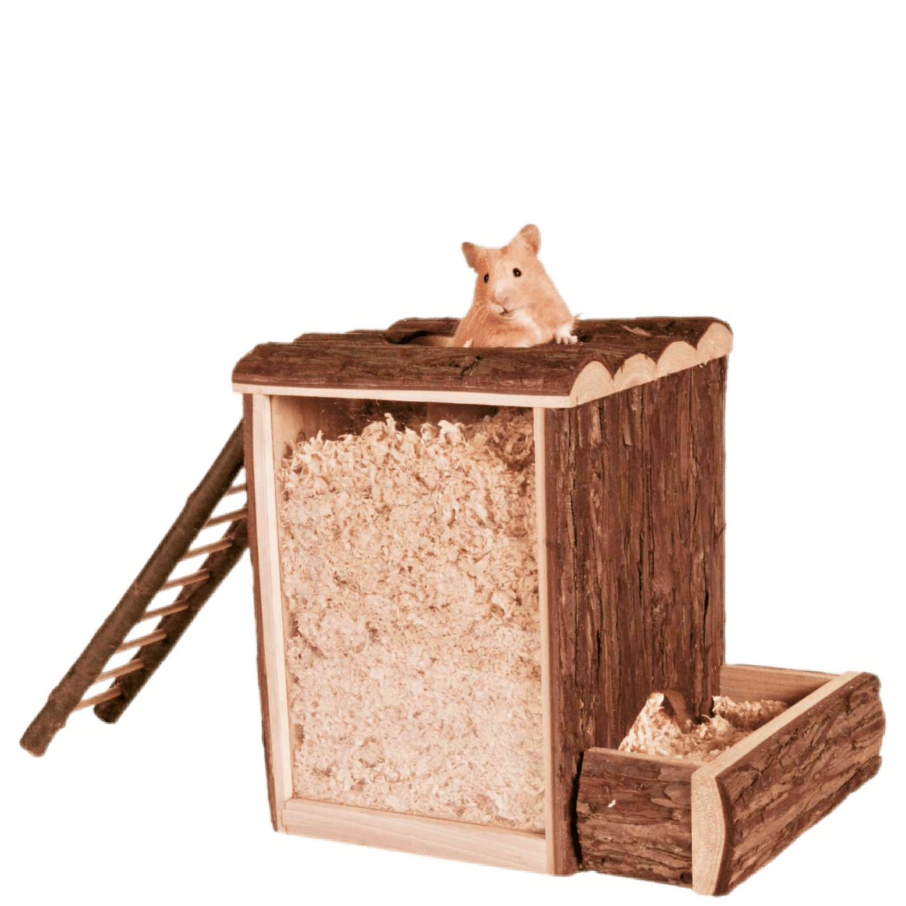 Domeček a hrací věž se žebříkem Natural Living Trixie 25 x 24 x 20 cm