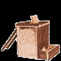 Domeček a hrací věž se žebříkem Natural Living Trixie 25 x 24 x 20 cm