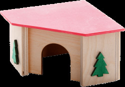 Domek JK rohový pro křečky 11x11x7cm