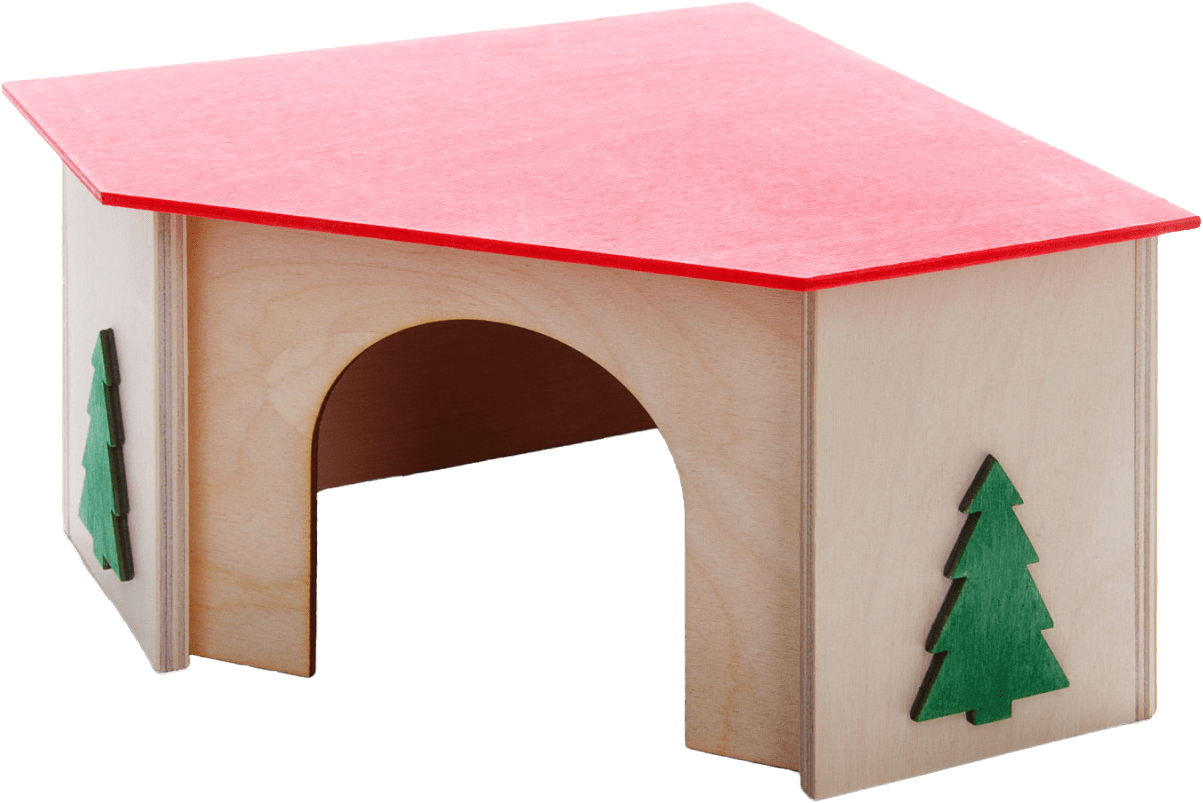 Domek JK rohový pro morče 21x21x13cm
