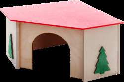 Domek JK rohový pro morče 21x21x13cm
