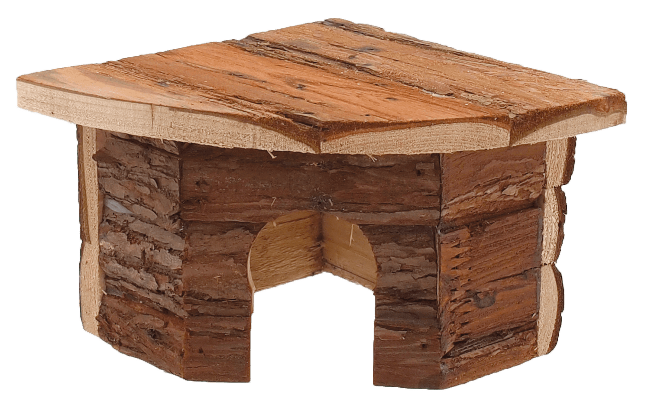 Domek Small Animals rohový s kůrou 16cm