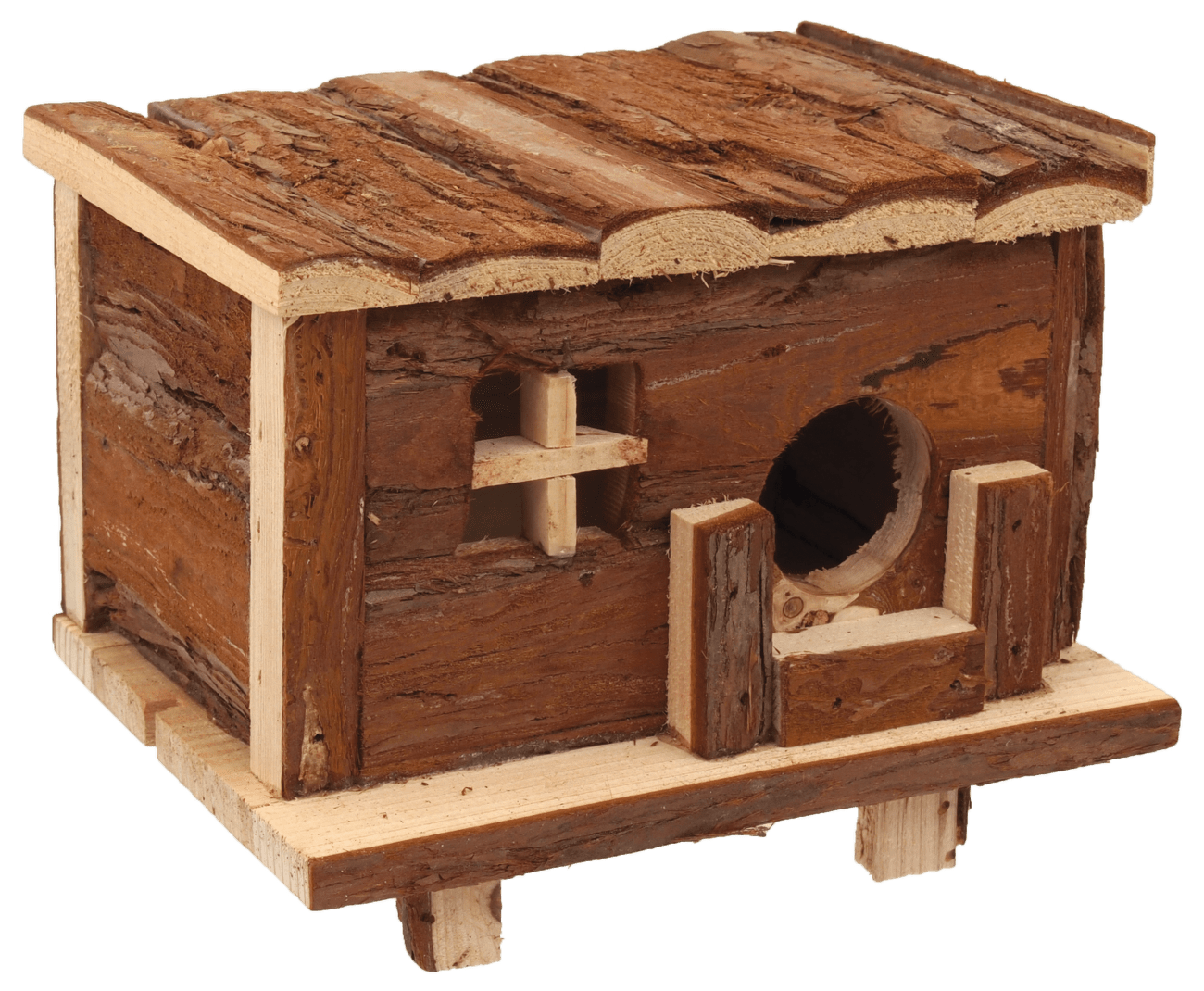 Domek Small Animals srub s kůrou 18cm
