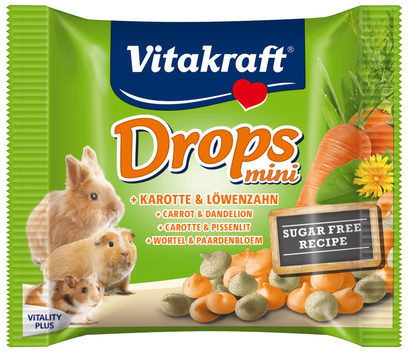 Drops Vitakraft Happy Karotte Rabbit 40g