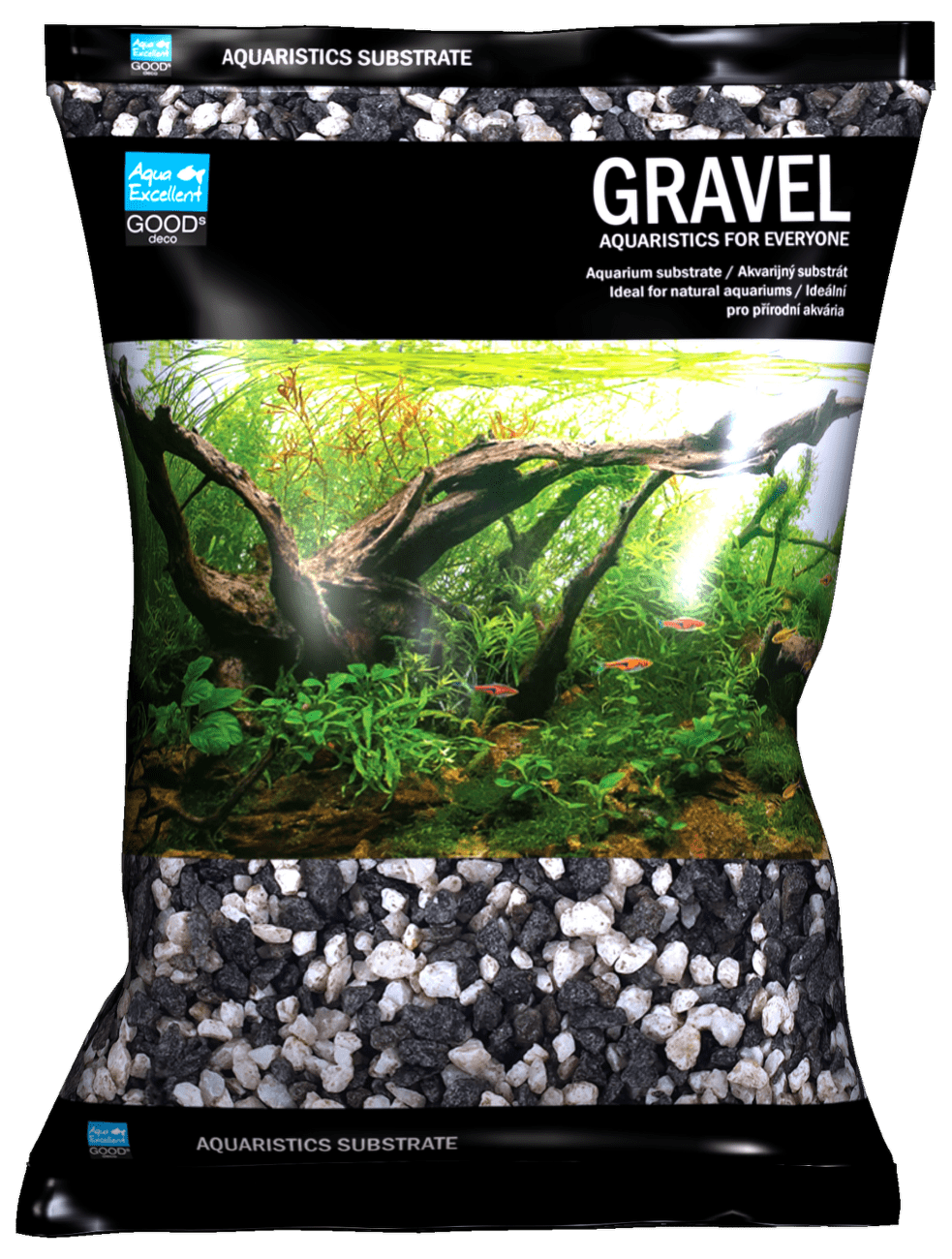 Drť Aqua Excellent černo-bílá 4-8 mm 3kg