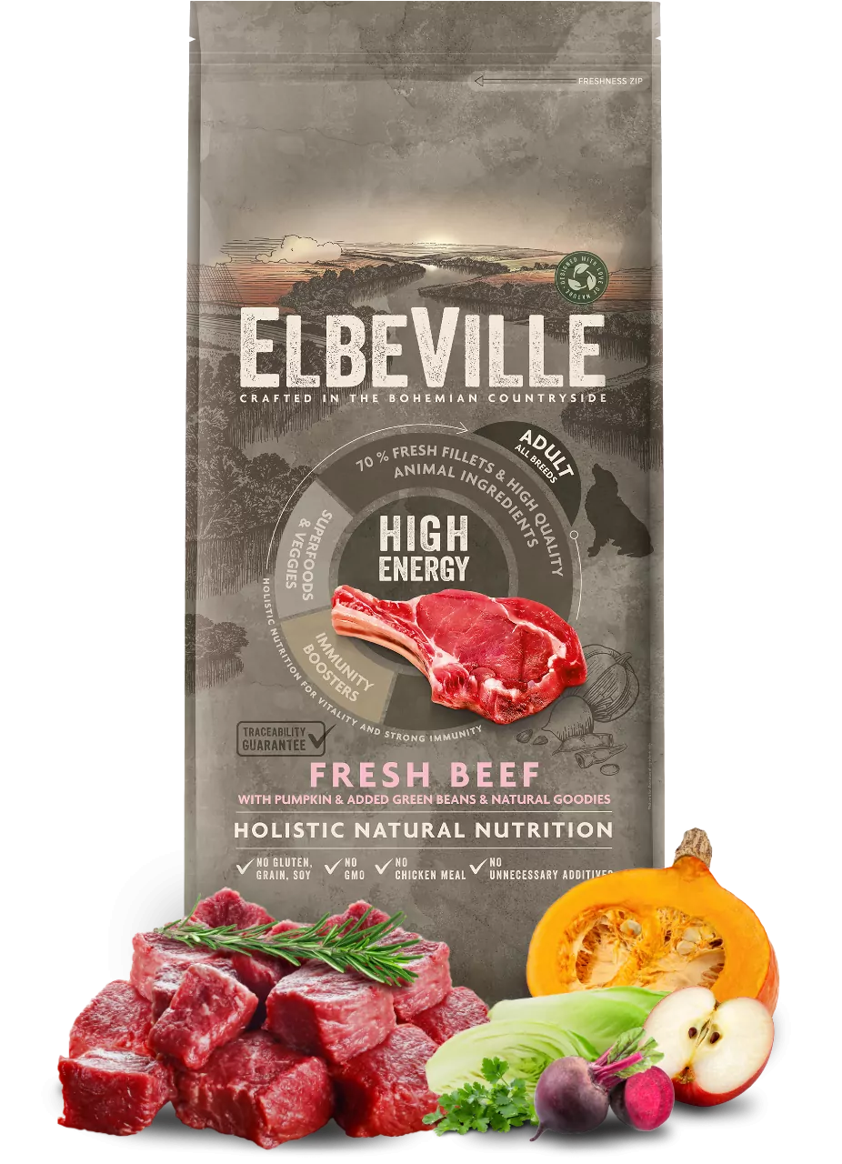 ELBEVILLE Adult All Breeds Fresh Beef High Energy 11,4kg