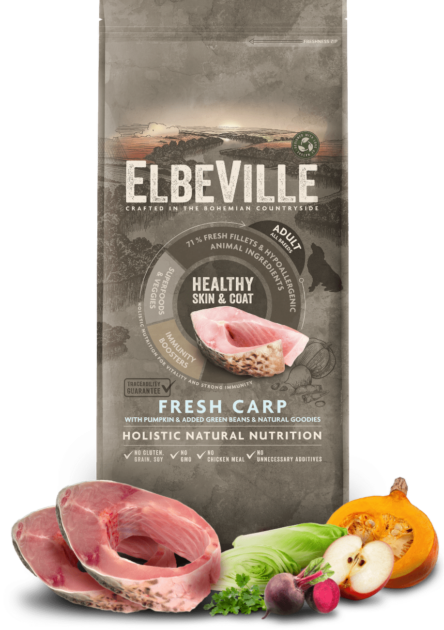 ELBEVILLE Adult All Breeds Fresh Carp Healthy Skin and Coat 11,4kg