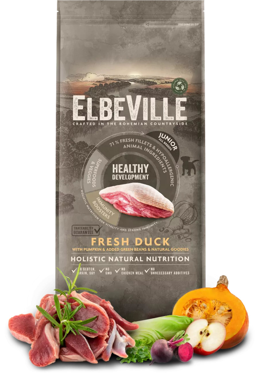 ELBEVILLE Puppy and Junior All Breeds Fresh Duck Healthy Development 11,4kg