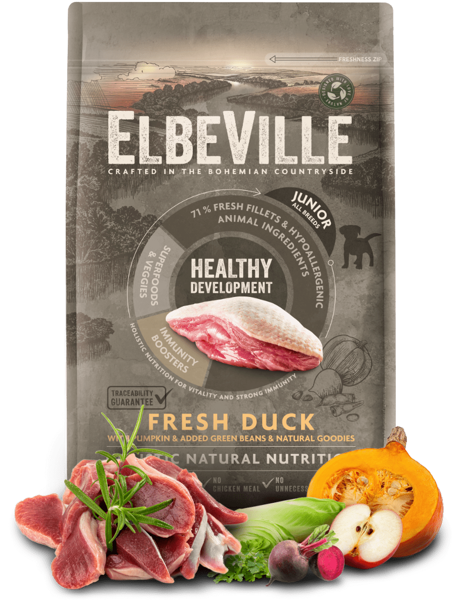 ELBEVILLE Puppy and Junior All Breeds Fresh Duck Healthy Development 4kg
