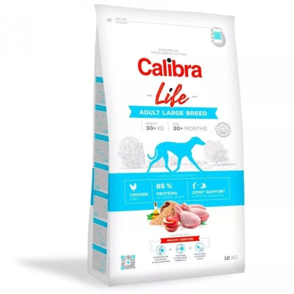 Expirace 10.3. 2026: Calibra Dog Life Adult Large Breed Chicken 12 kg