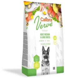 Expirace 10.4. 2026: Calibra Dog Verve GF Adult Medium & Large Salmon & Herring 12 kg