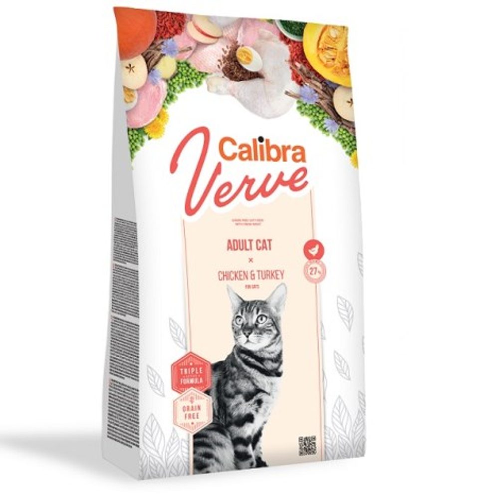 Expirace 17.2. 2026: Calibra Cat Verve GF Adult Chicken & Turkey 3,5 kg