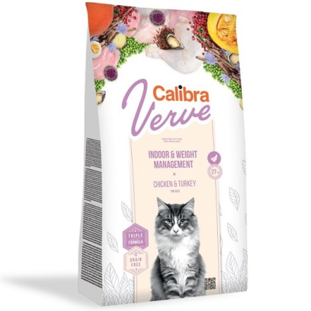 Expirace 20.2. 2026: Calibra Cat Verve GF Indoor & Weight Chicken 3,5 kg
