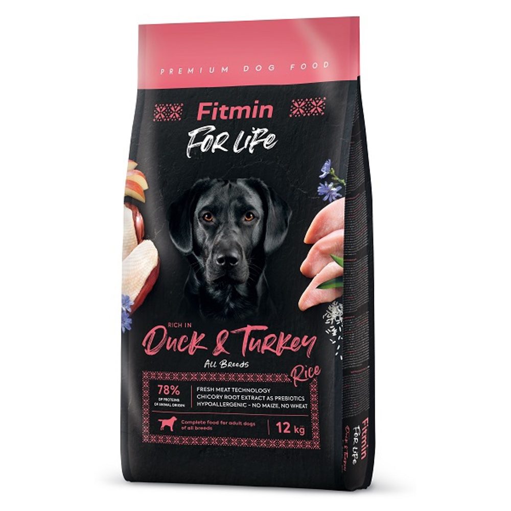 Expirace 26.4. 2026: Fitmin Dog For Life Duck & Turkey 12 kg