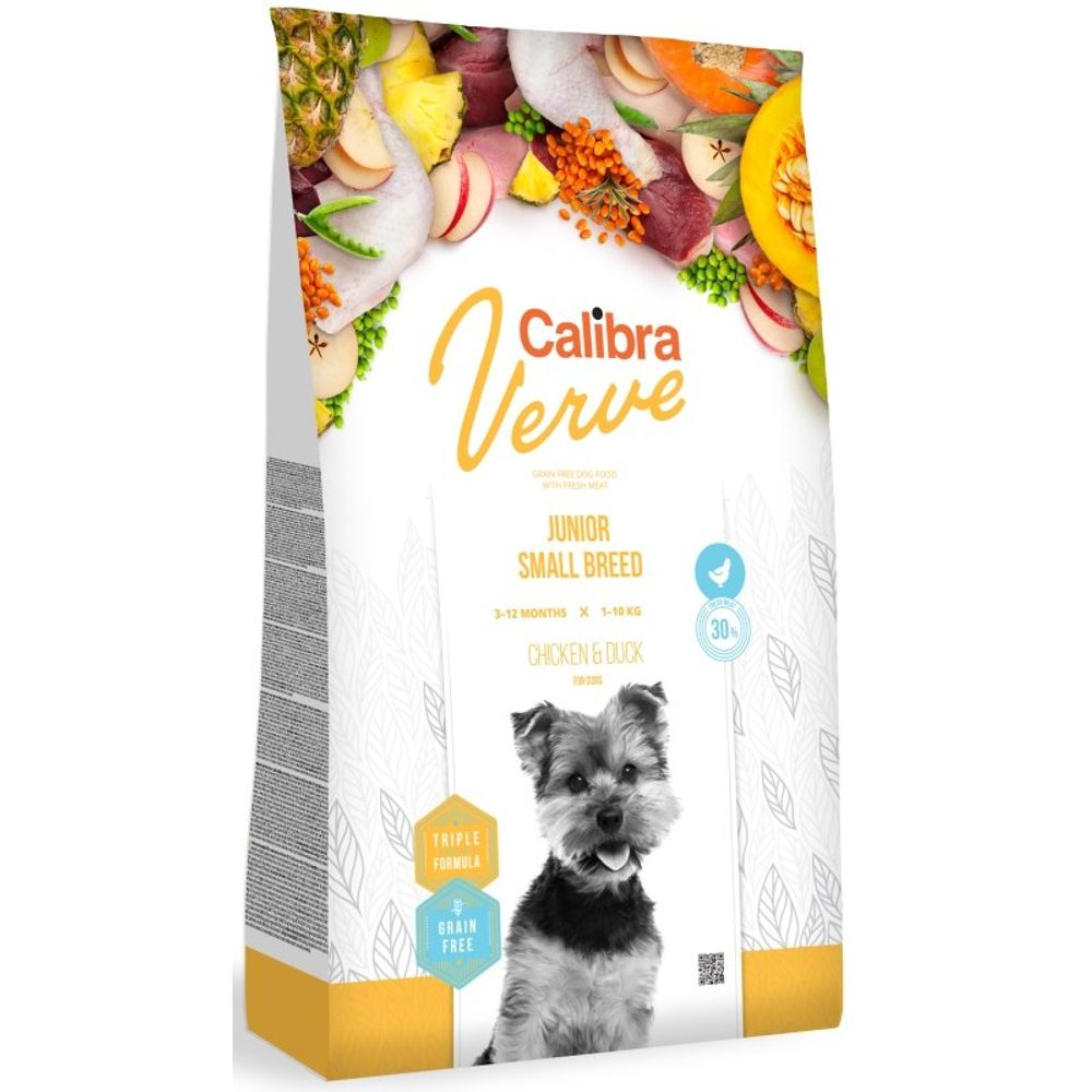 Expirace 3.4. 2026: Calibra Dog Verve GF Junior Small Chicken & Duck 6 kg