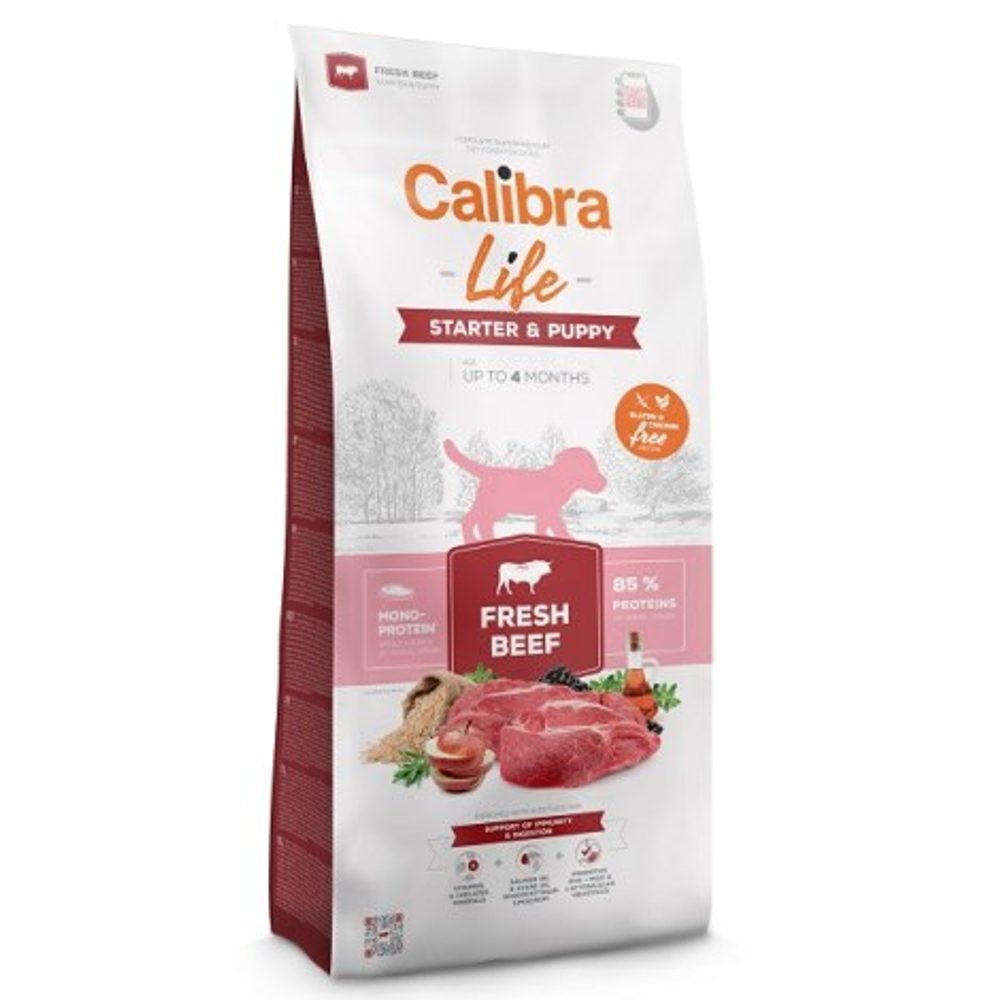Expirace 9.2. 2026: Calibra Dog Life Starter & Puppy Fresh Beef 12 kg