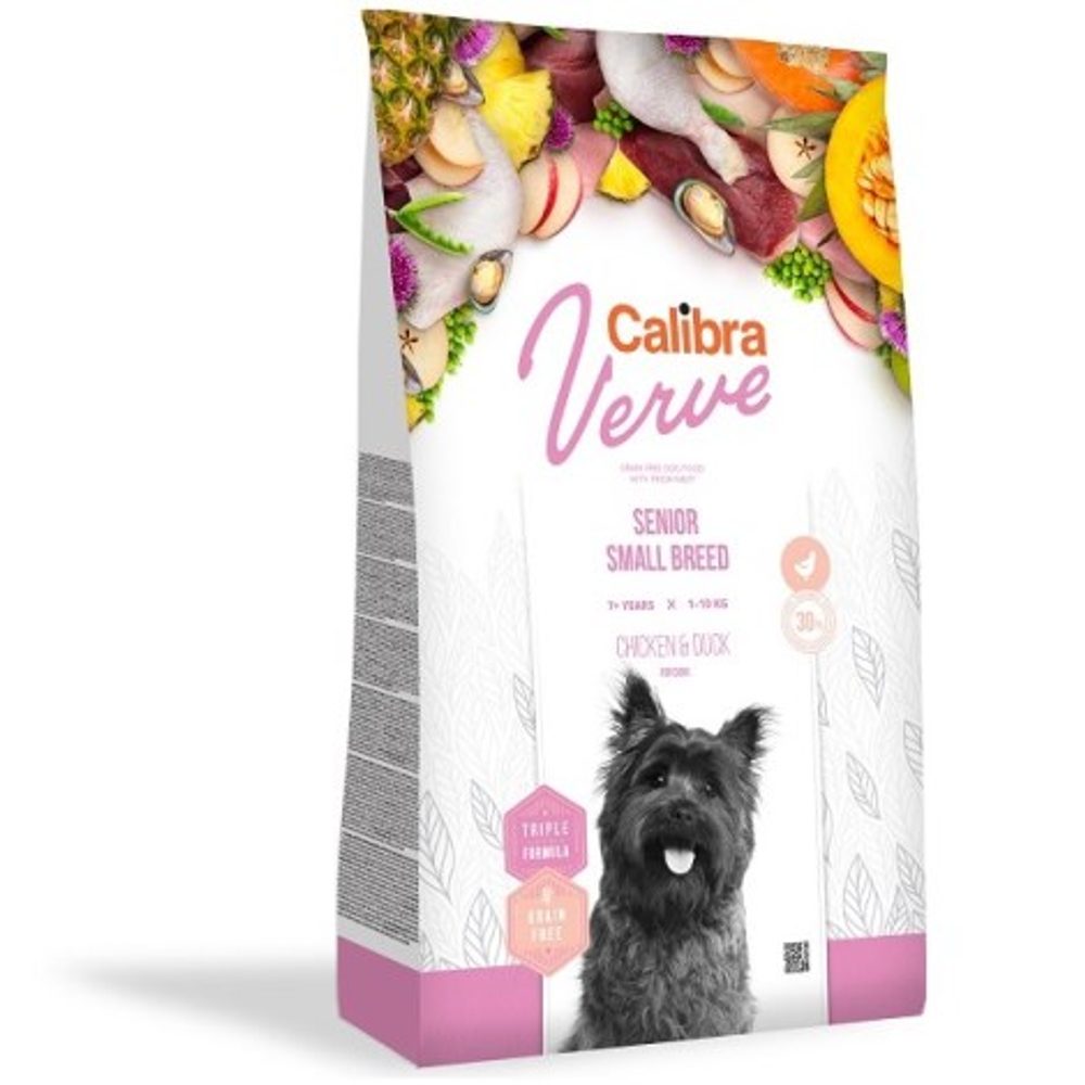 Expirace do 9.4. 2026: Calibra Dog Verve GF Senior Small Chicken & Duck 6 kg