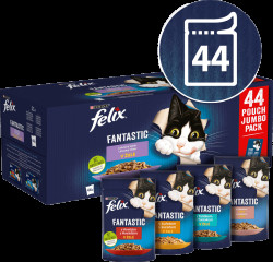 Felix Fantastic Multipack  hovězí/ kuře/ losos/ tuňák v želé 44x85g