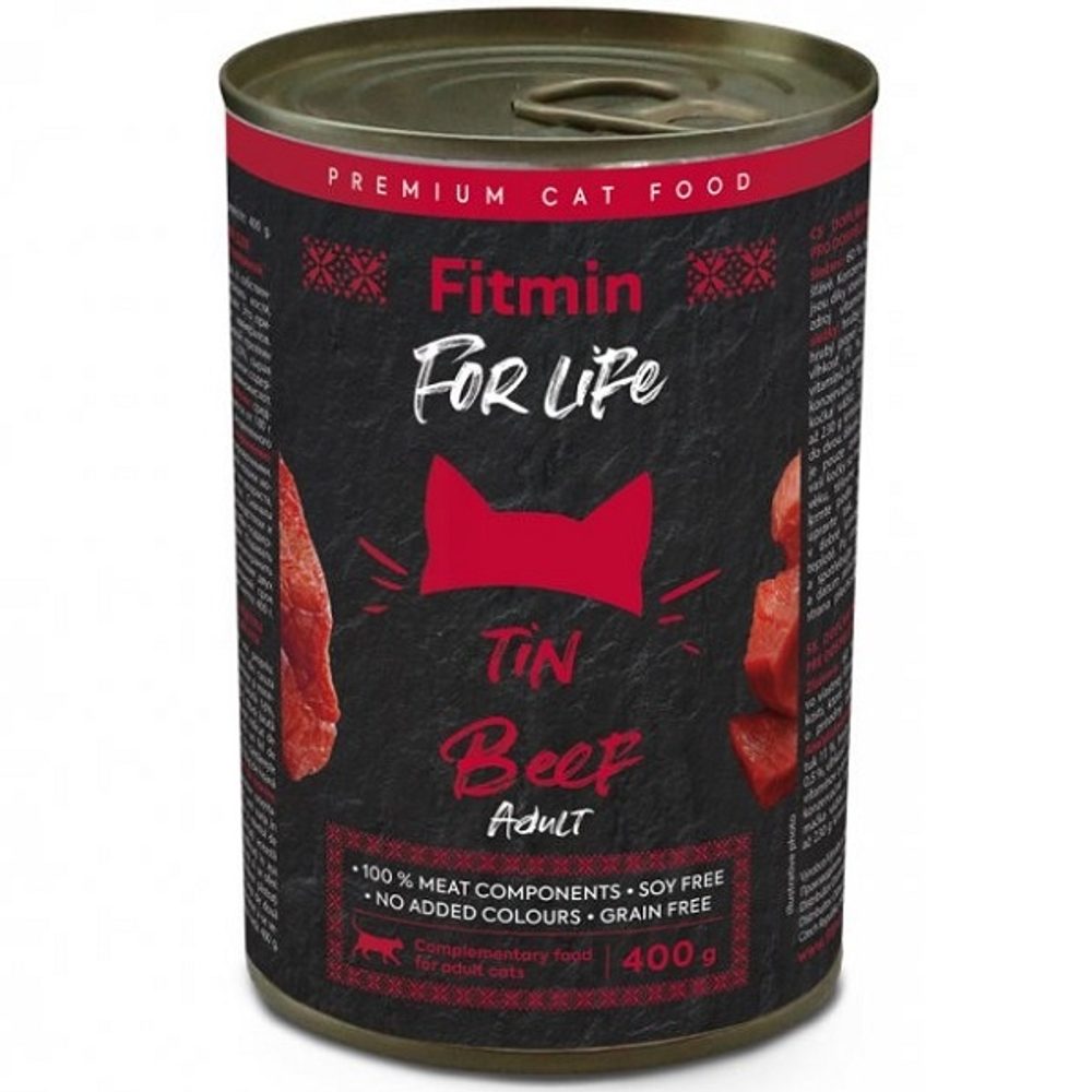 Fitmin Cat For Life konzerva Adult Beef 400 g | Konzerva pro kočky | P58062