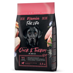 Fitmin Dog For Life Duck & Turkey 2,5 kg | Granule pro psy