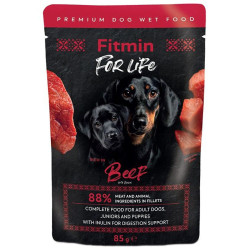Fitmin Dog For Life kapsička Adult/Puppy Beef with inulin 85 g