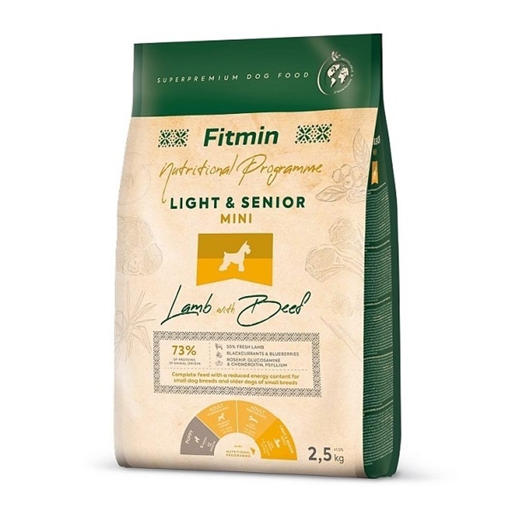 Fitmin Dog Mini Light Senior Lamb With Beef 2,5 kg | Granule pro psy
