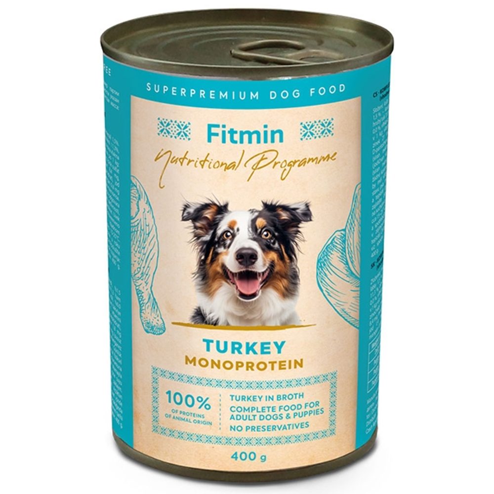 Fitmin Dog NP konzerva krůtí 400 g | Konzerva pro psy | P58018