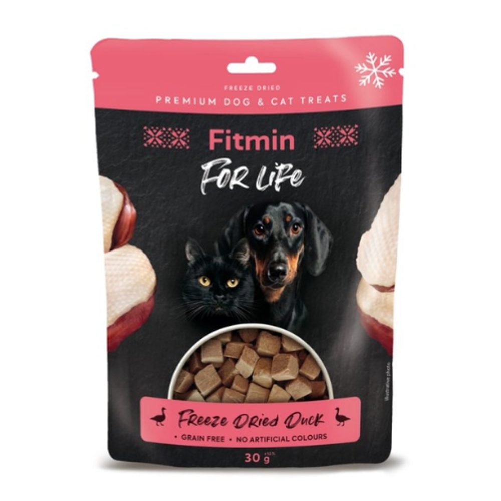 Fitmin For Life dog & cat mrazem sušené maso Duck 10x30g | Pamlsky pro psy | P59252