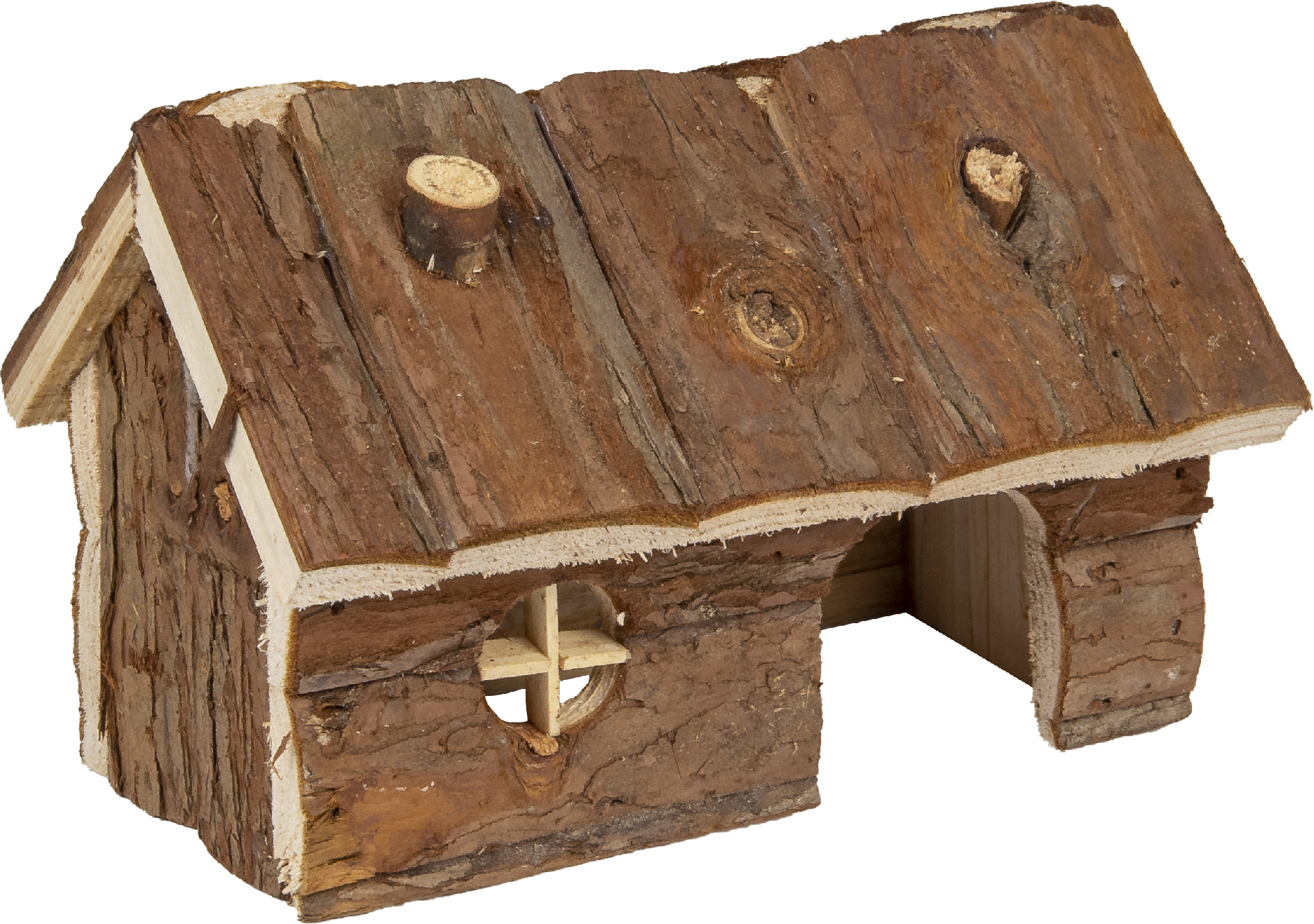 Flamingo domeček HOUSE GRITTY WOOD M 19,5 x 13 x 13 cm