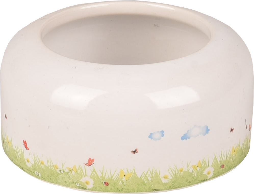 Flamingo miska pro hlodavce KIKI CERAMIC ROUND bílá S 8,3 x 8,3 x 3,5 cm 100 ml