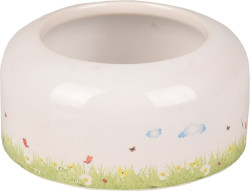Flamingo miska pro hlodavce KIKI CERAMIC ROUND bílá S 8,3 x 8,3 x 3,5 cm 100 ml