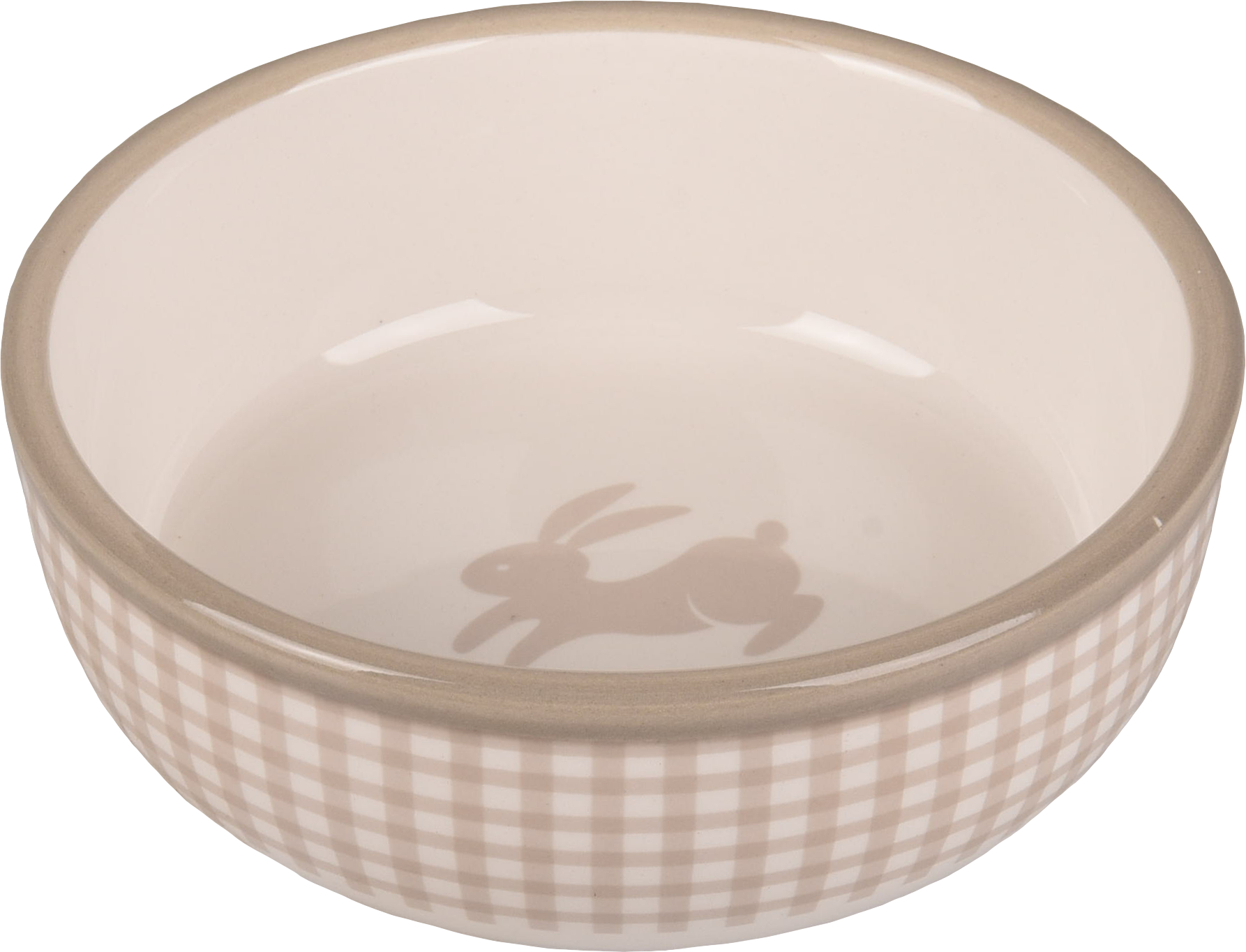 Flamingo miska pro hlodavce MYLO CERAMIC béžovo-bílá 13,3 x 13,3 x 4,6 cm 400 ml
